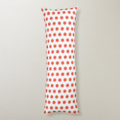 Oranje Rode Stippen Wit Aangepaste Kleuren Cute Lichaamskussen (Achterkant (Verticaal))