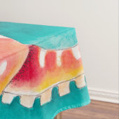 Oranje rode tentacles Octopus Waterverf Tafelkleed (Voorbeeld)