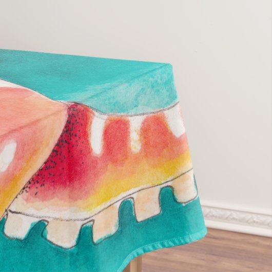 Oranje rode tentacles Octopus Waterverf Tafelkleed (Voorbeeld)