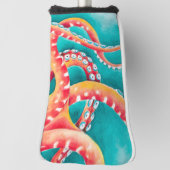 Oranje rode tentakels golfheadcover (Draai 90)