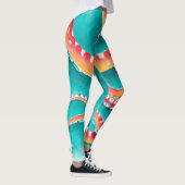 Oranje rode tentakels leggings (Rechts)