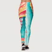 Oranje rode tentakels leggings (Achterkant)