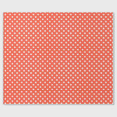 Oranje, rode, terracotta polka stip cadeaupapier (Vlak)