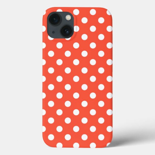 Oranje, rode, terracotta polka stip Case-Mate iPhone case (Achterkant)
