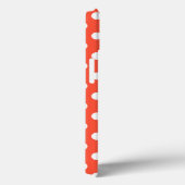 Oranje, rode, terracotta polka stip Case-Mate iPhone case (Achterkant / Rechts)
