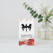 *~* Oranje rode veren zwarte Phoenix vlam Visitekaartje (Staand voorkant)