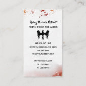 *~* Oranje rode veren zwarte Phoenix vlam Visitekaartje (Achterkant)