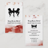 *~* Oranje rode veren zwarte Phoenix vlam Visitekaartje (Voorkant / Achterkant)