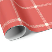 Oranje rode vlekvormig kerstcadeaupatroon cadeaupapier (Rol Hoek)