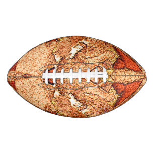 Oranje rode, vulkanische rotstekening american football
