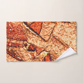 Oranje rode, vulkanische rotstekening bad handdoek (Handdoek)