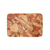 Oranje rode, vulkanische rotstekening badmat (Voorkant)