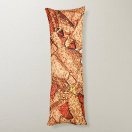 Oranje rode, vulkanische rotstekening lichaamskussen