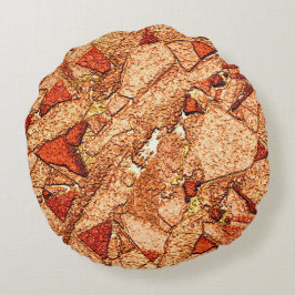 Oranje rode, vulkanische rotstekening rond kussen