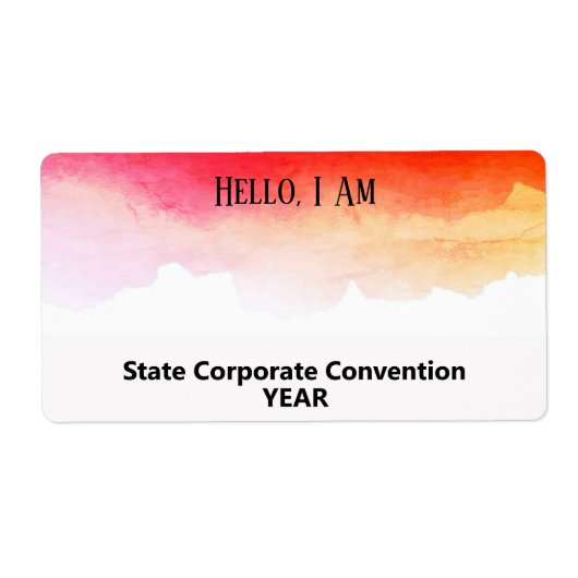 Oranje rode Waterverf - Eigen label voor papieren  (Voorkant)