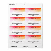 Oranje rode Waterverf - Eigen label voor papieren  (Full Sheet)