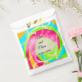 Oranje rode waterverf handbeschilderd trouwgebruik bedankzakje (Gezegeld)