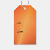 Oranje Roest Glans Cadeaulabel (Achterkant)