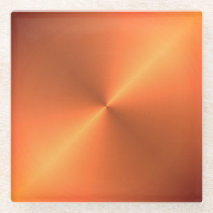 Oranje Roest Glans Glazen Onderzetter