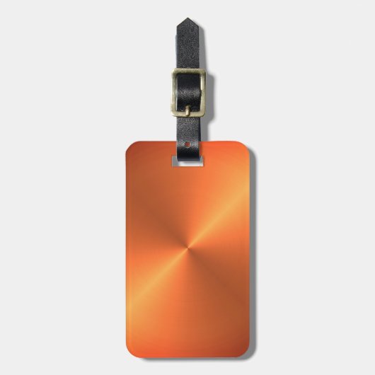 Oranje roestglans bagagelabel (Voorkant verticaal)