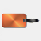 Oranje roestglans bagagelabel (Achterkant horizontaal)