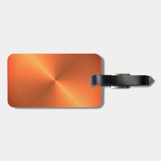 Oranje roestglans bagagelabel (Achterkant horizontaal)