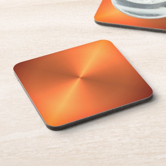 Oranje roestglans bier onderzetter (Linkerzijde)