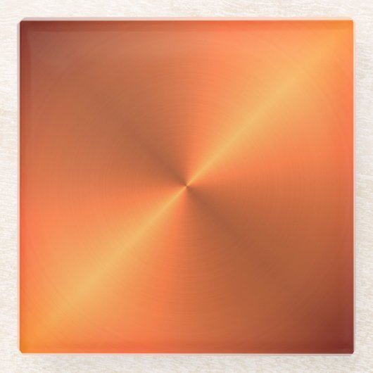 Oranje roestglans glazen onderzetter (Voorkant)