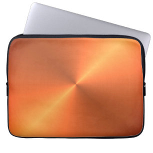 Oranje roestglans laptop sleeve
