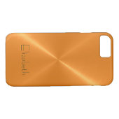Oranje Roestvrij staal Metaalkijk Case-Mate iPhone Case (Achterkant (Horizontaal))