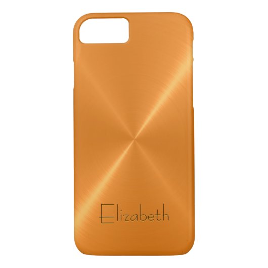 Oranje Roestvrij staal Metaalkijk Case-Mate iPhone Case (Achterkant)