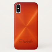 Oranje Roestvrij staal Metaalkijk Case-Mate iPhone Case (Achterkant)