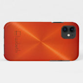 Oranje Roestvrij staal Metaalkijk Case-Mate iPhone Case (Achterkant (horizontaal))