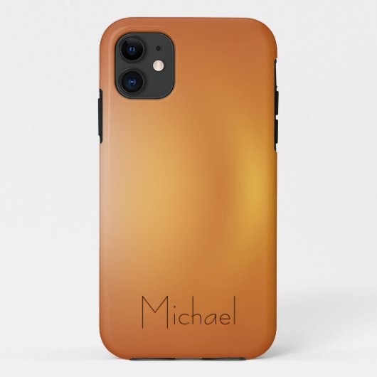 Oranje Roestvrij staal Metaalkijk Case-Mate iPhone Case (Achterkant)