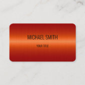 Oranje Roestvrij staal Metaalkijk Visitekaartje (Voorkant)