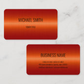 Oranje Roestvrij staal Metaalkijk Visitekaartje (Voorkant / Achterkant)