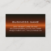 Oranje roestvrij staal Monogram metaal Visitekaartje (Achterkant)