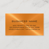 Oranje roestvrij staal visitekaartje (Achterkant)