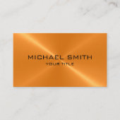 Oranje roestvrij staal visitekaartje (Voorkant)