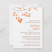 Oranje Romance repetitie binnenste uitnodiging (Voorkant)