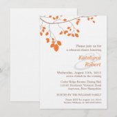 Oranje Romance repetitie binnenste uitnodiging (Voorkant / Achterkant)