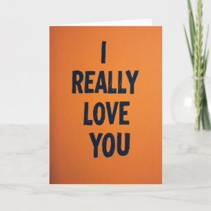Oranje Romantische Liefde Kaart