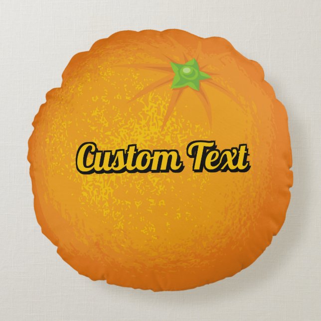 Oranje Rond Kussen (Voorkant)