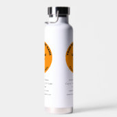 Oranje  Rond Zakelijk merk op Geïsoleerd Waterfles (Rechts)