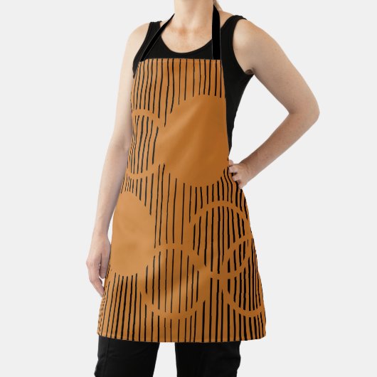 Oranje rondcirkels schort (Insitu)