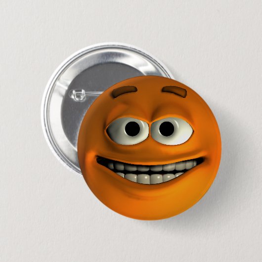 Oranje Ronde Button 5,7 Cm (Voorkant /achterkant)