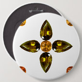 Oranje Ronde Button 6,0 Cm (Voorkant /achterkant)