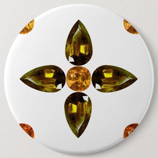 Oranje Ronde Button 6,0 Cm (Voorkant)