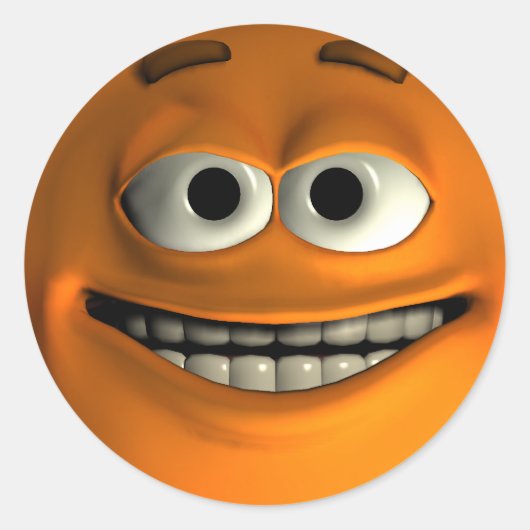 Oranje Ronde Sticker (Voorkant)