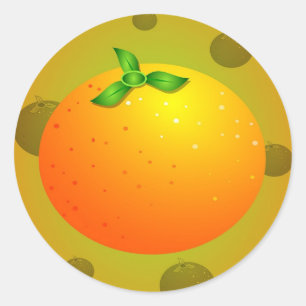 Oranje Ronde Sticker